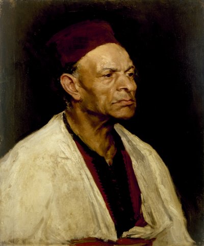 Portret mężczyzny noszącego fez, 1908 [LDUCS-5085] autorstwa Elinor Proby Adams