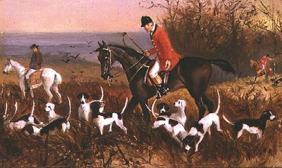 Scena polowania z Pardon Hall, Essex autorstwa Elisabeth Arkwright