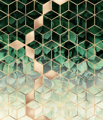 Zielone złoto – geometryczne liście autorstwa Elisabeth Fredriksson