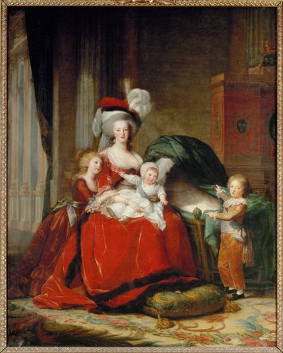 Królowa Maria Antonina i jej dzieci autorstwa Elisabeth Louise Vigee-Lebrun
