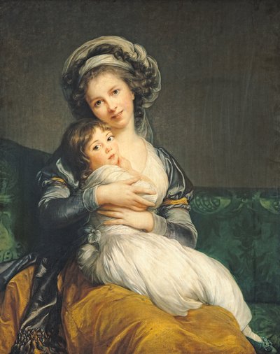 Autoportret w turbanie z dzieckiem autorstwa Elisabeth Louise Vigee-Lebrun