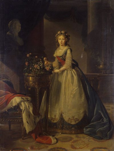 Portret cesarzowej Elżbiety Aleksiejewny, księżniczki Ludwiki Badenii 1779-1826, 1795 autorstwa Elisabeth Louise Vigee Lebrun