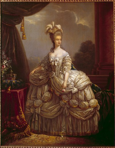 Portret Marii Antoniny – Lorraine Habsburg (1755-1793) Królowa Francji Obraz Marie Elisabeth Louise Vigee Le brun (lub Vigee-Lebrun lub Vigee Lebrun) (1755-1842) XVIII-wieczne Compiegne, musee national du chateau autorstwa Elisabeth Louise Vigee Lebrun