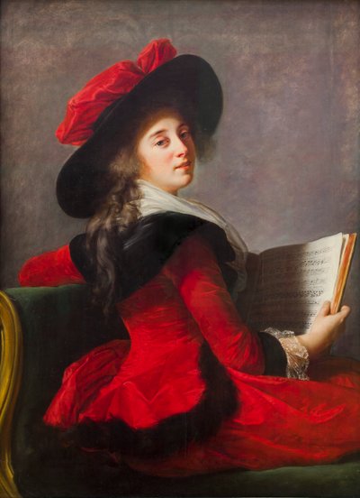 Portret baronowej Crussol, żony Henri-Charles-Emmanuela de Crussol-Florensac, z domu Anne Mari autorstwa Elisabeth Louise Vigee-Lebrun