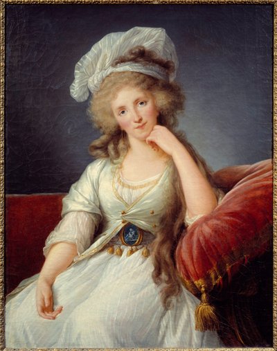 Portret księżnej Orleanu, Louise de Bourbon Penthievre (1753-1821), żony Ludwika Filipa II Józefa księcia Orleanu lub Filipa Egalite (1747-1793) Obraz autorstwa autorstwa Elisabeth Louise Vigee-Lebrun