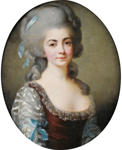 Portret śpiewaczki operowej Antoinette Saint-Huberty 1756-1812, ok. 1930 r. 1780 autorstwa Elisabeth Louise Vigee-Lebrun