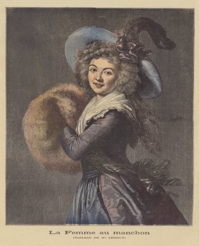 Dama z mufką autorstwa Elisabeth Louise Vigee Lebrun