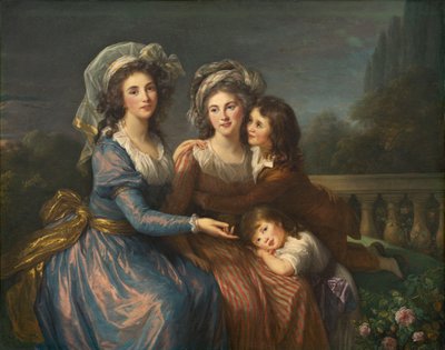 Markiza de Pezay i Markiza de Rougé z synami Alexisem i Adrienem autorstwa Elisabeth Louise Vigee Lebrun