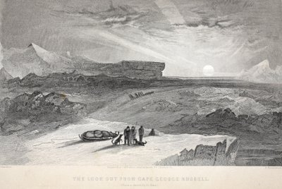 Wypatruj z Cape George Russell, ilustracja z „Drugiej wyprawy Grinnell w poszukiwaniu Sir Johna Franklina...”, 1856 autorstwa Elisha Kane