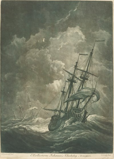 Scena wysyłki z kolekcji Johna Chicheleya autorstwa Elisha Kirkall after Willem van de Velde the Elder