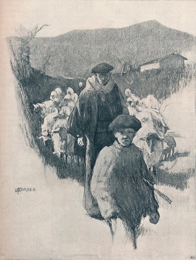 „Pasterz Pirenejów”, XIX w. autorstwa Elizabeth Adela Forbes