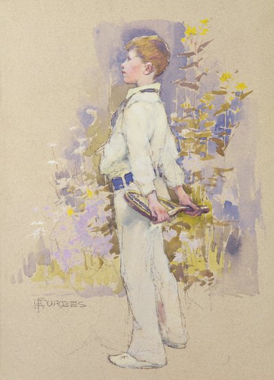 Alec w bieli (akwarela na papierze) autorstwa Elizabeth Adela Stanhope Forbes