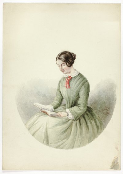Portret kobiety czytającej autorstwa Elizabeth Murray