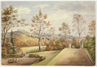 Taras w zamku Wentworth autorstwa Elizabeth Murray