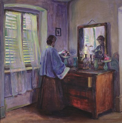 Zamknięte okiennice (olej na płótnie) autorstwa Elizabeth Nourse