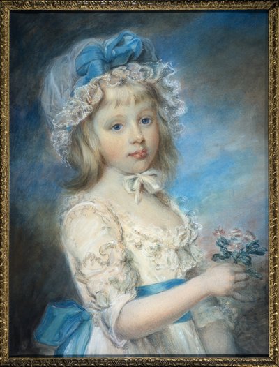 Portret Lady Georgiany Cavendish (akwarela i kreda na papierze) autorstwa Elizabeth Royal