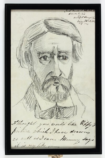 Sir St Vincent Keene Hawkins-Whitshed Bart (ołówek na papierze) autorstwa Elizabeth Sophia Hawkins Whitshed