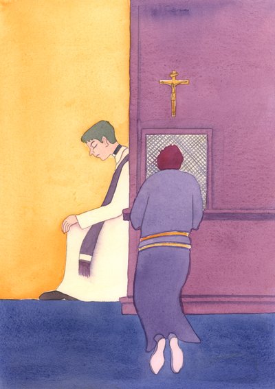 Księża katoliccy rzeczywiście powinni nam udzielić dobrych rad, 2003 (w/c na papierze) autorstwa Elizabeth Wang