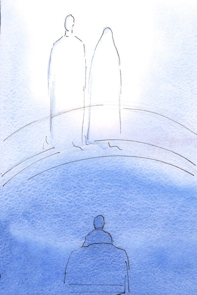 Chrystus i Jego Matka ukazali mi się w chwale po Komunii św. Miało mnie zachęcić i pocieszyć, 2002 (w/c na papierze) autorstwa Elizabeth Wang