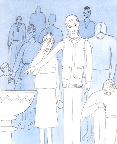 Chrystus prosi nas, abyśmy dokonali fundamentalnej ponownej oceny naszych obecnych postaw i działań z szacunkiem dla Niego, 2004 (w/c na papierze) autorstwa Elizabeth Wang