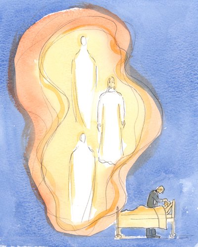 Darem Bożym dla chorych jest sam Jezus Chrystus z Ojcem i Duchem Świętym, Bóg Jedyny - działający w tym sakramencie, 2004 (w/c na papierze) autorstwa Elizabeth Wang