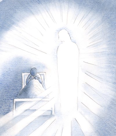 Pamiętam, jak Chrystus przyszedł do mnie jako młody dorosły: Jak płomienna była Jego chwała; jak ciemną widziałem własną duszę, 2000 (w/c na papierze) autorstwa Elizabeth Wang