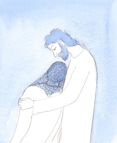 W Komunii Świętej Chrystus może nas zbliżyć, abyśmy mogli oprzeć głowę na Jego piersi, jak św. 2004 (w/c na papierze) autorstwa Elizabeth Wang