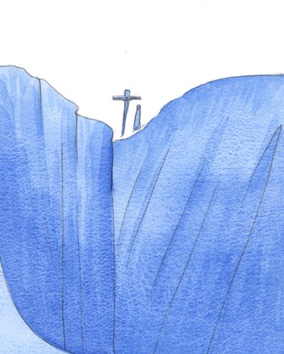To było tak, jakby Chrystus i Matka Boża byli razem na krańcu świata, gdy umarł, by ratować grzeszników z otchłani, 2002 (w/c na papierze) autorstwa Elizabeth Wang