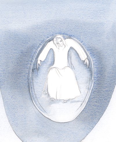 Kiedyś w Komunii ujrzałam, że Chrystus mi odpowiedział, wypełniając całą moją duszę Swoją miłością, 2000 (w/c na papierze) autorstwa Elizabeth Wang