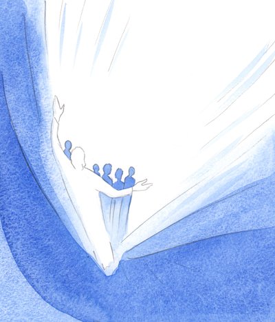 Ten, kto jest blisko serca Chrystusa, oddaje chwałę Chrystusa Ojcu, jakby była Jego własna. Ta chwała jest godna Boga, 2001 (w/c na papierze) autorstwa Elizabeth Wang
