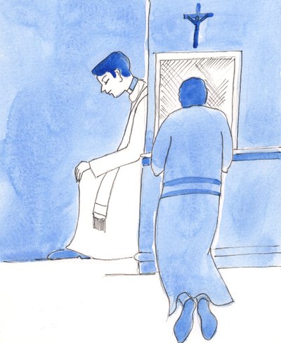 Kapłani powinni być jak Chrystus, który zachęcał ludzi do pokuty za grzechy, 2003 (w/c na papierze) autorstwa Elizabeth Wang