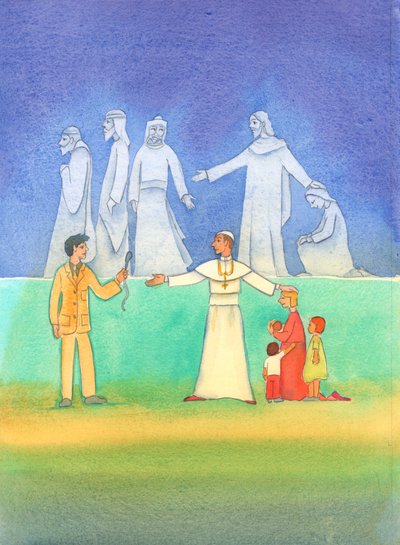 Ostatni papieże, podobnie jak ich poprzednicy, mówią prawdę o moralności, 2006 (w/c na papierze) autorstwa Elizabeth Wang