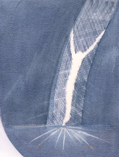Ofiara Jezusa otworzyła żywy otwór przez zasłonę do Miejsca Najświętszego, na światło Boga, abyśmy mogli wejść do Nieba, 2000 (w/c na papierze) autorstwa Elizabeth Wang