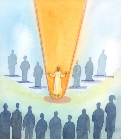 Nie ma takiej religii jak religia chrześcijańska, 2005 (akwarela na papierze) autorstwa Elizabeth Wang