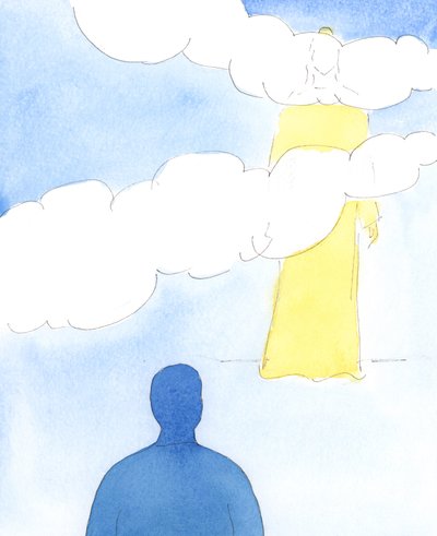 Oddalamy się od Chrystusa naszą nieostrożnością i letniością, 2004 (w/c na papierze) autorstwa Elizabeth Wang
