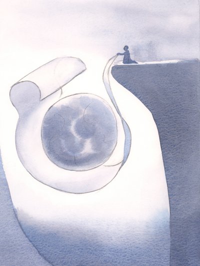 Kiedy modlimy się w imię Chrystusa, nasza modlitwa może objąć cały świat, 2000 (w/c na papierze) autorstwa Elizabeth Wang