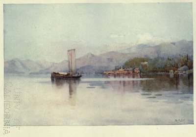 Bellagio, Lago di Como, ilustracja z „Włoskich jezior” Richarda Bagot autorstwa Ella Du Cane