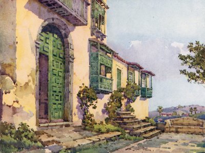 Klasztor Sant Augustin, Icod de los Vinos (kolor lito) autorstwa Ella Du Cane