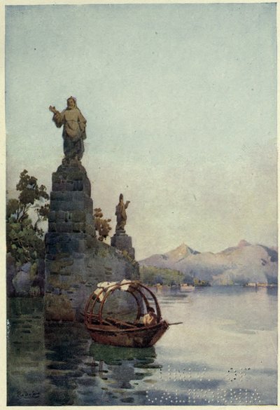 Wejście do Villa Arconati, Lago di Como, Ilustracja z „Włoskich jezior” Richarda Bagota autorstwa Ella Du Cane