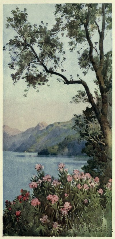 Lago di Como, ilustracja z „Włoskich jezior” Richarda Bagot autorstwa Ella Du Cane