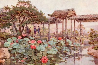 Lotos w Kodaiji (kolor lito) autorstwa Ella Du Cane