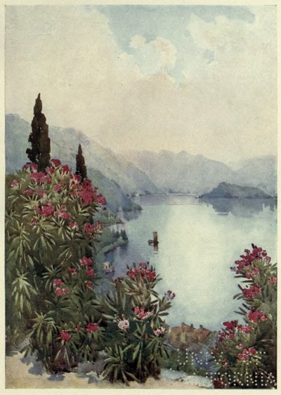 Villa Serbelloni, Lago di Como, ilustracja z „Włoskich jezior” Richarda Bagot autorstwa Ella Du Cane