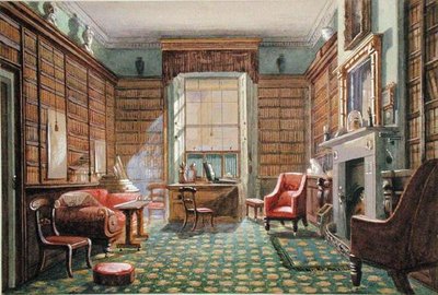 The Consulting Rooms of No.2 Rodney Street, Liverpool, c.1830 (akwarela na papierze) autorstwa Ellen Bickerstaffe