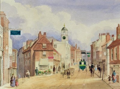 Croydon High Street, ok. 1850-55 autorstwa Ellen Keen