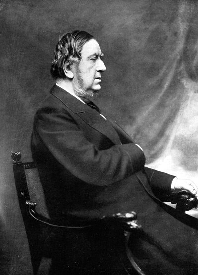 Sir William Vernon Harcourt, brytyjski liberalny mąż stanu, XIX wiek. autorstwa Elliott and Fry