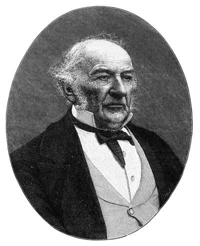 William Ewart Gladstone, mąż stanu i premier Brytyjskiej Partii Liberalnej, ok. 1890 r. autorstwa Elliott and Fry