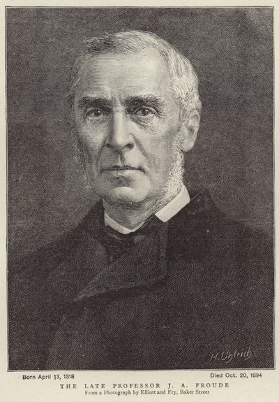 Zmarły profesor James Anthony Froude autorstwa Elliott und Fry Studio