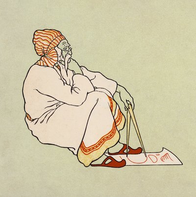 Arka Noego: Projektant (kolorowa litografia) autorstwa Elmer Boyd Smith