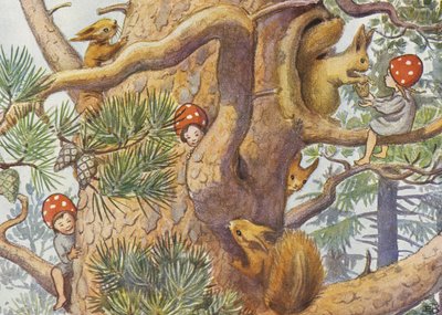 Elsa Beskow, „Dzieci skrzatów”, 1937, „Drzewo” autorstwa Elsa Beskow