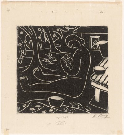 siedząca kobieta autorstwa Else Berg (signed by artist)